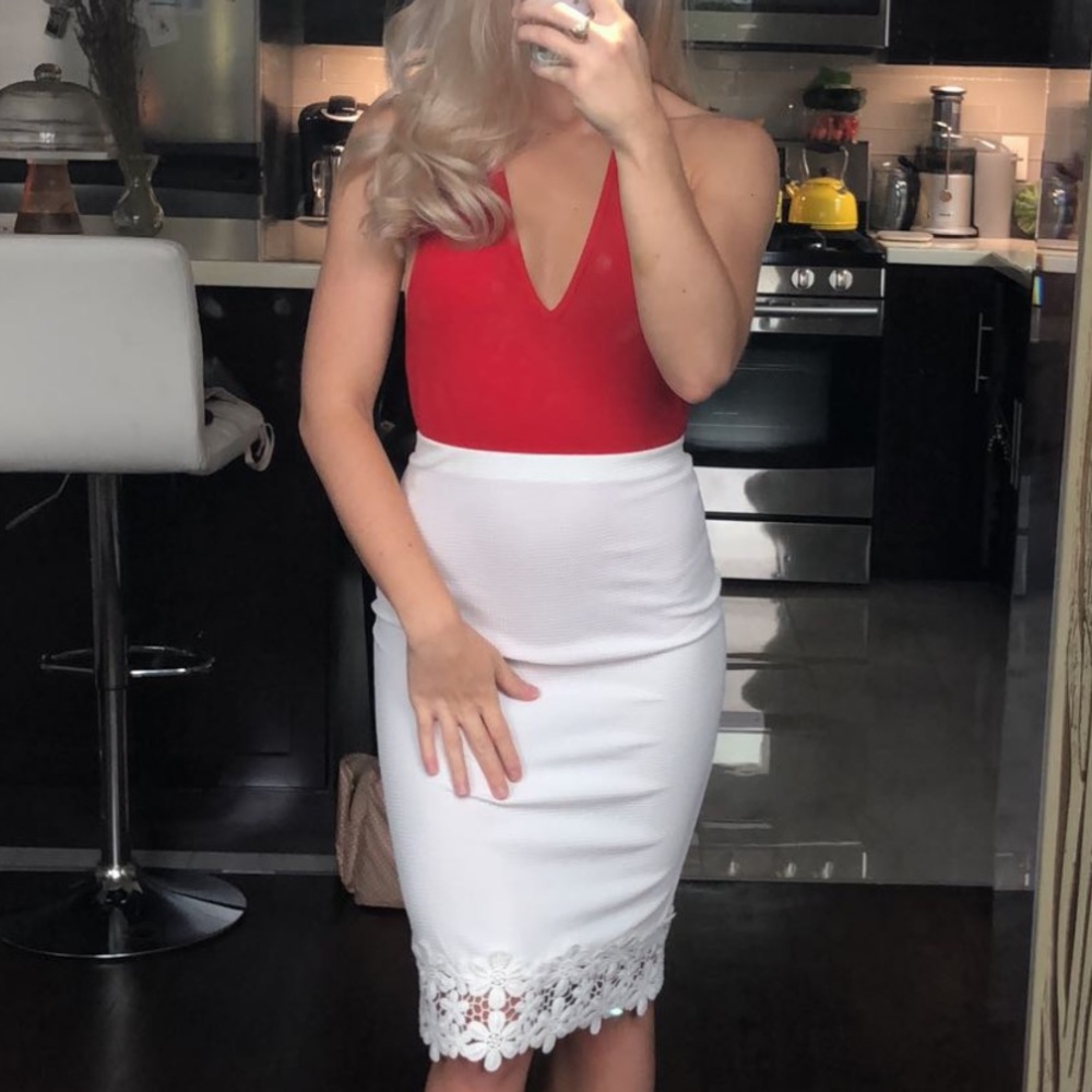 American Apparel red bodysuit